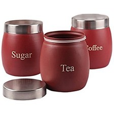 SET OF 3 TEA COFFEE SUGAR