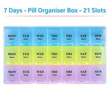 Pill Box 21 Slot 7 Days Weekly