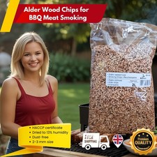 BBQ SMOKING Chips Borniak Alder Wood Chips  for smoker BBQ - Olcha 2 Litres pack