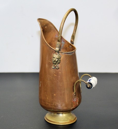 Vintage brass coal - vintage, scuttle