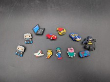 Lot Of 12 Croc Shoe Charm Jibbitz Batman Cars Mario Bros Scooby Doo Peppa Pig