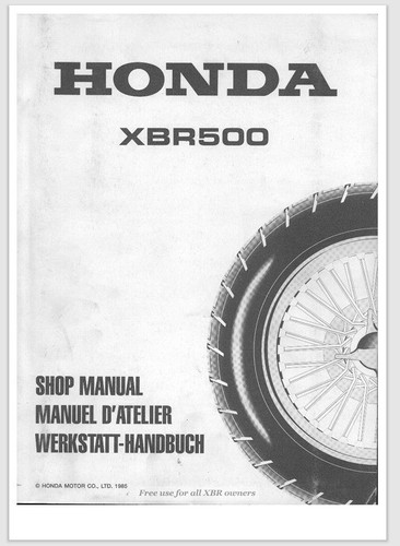 1985 honda xbr500 service - honda, shop