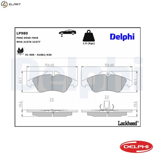 Brake pad set disc - brake,