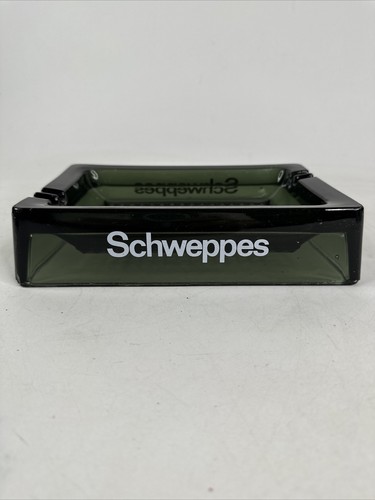 Schweppes ash tray black - black, smoky