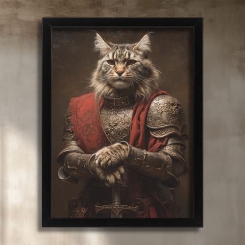 Maine coon cat - print, wall
