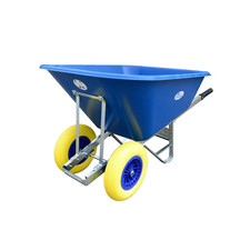 Bertie Barrow 200L Twin Wheel Heavy Duty Wheelbarrow – Puncture-Proof Wheels