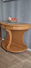 Half Moon Console Tabel With Drawer  Very Good Condition