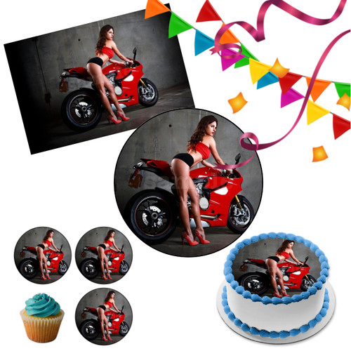 Motorbike bike cake topper - motorbike,
