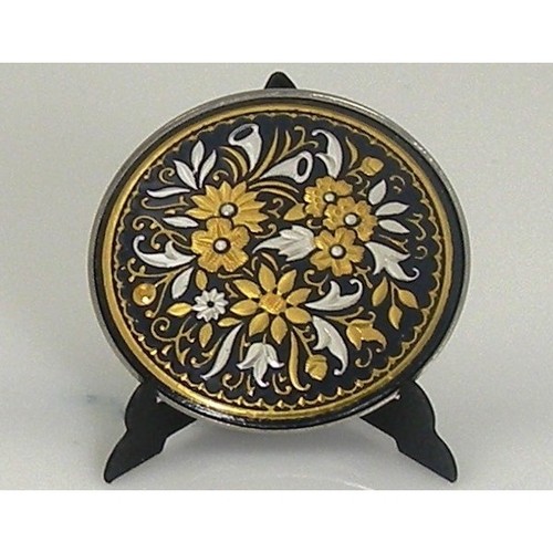 Damascene gold silver flower - damascene, gold/silver