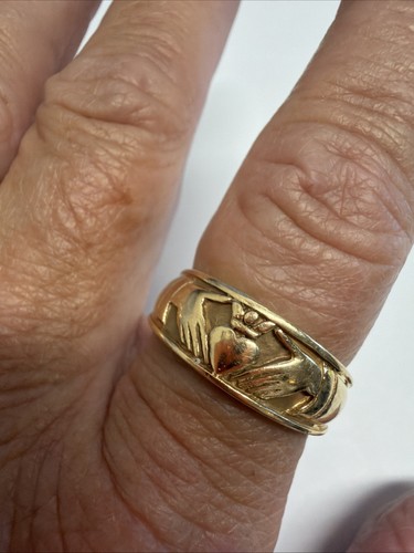 14k men irish claddagh - irish,