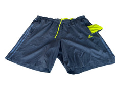 Vintage Adidas Men's Grey 3-stripe training short in 2XL|L8 W36|SKU 4426