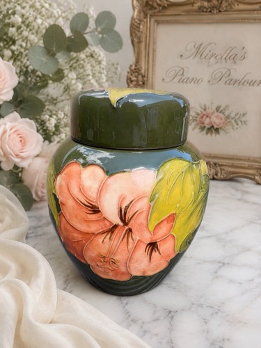 Moorcroft hibiscus ginger jar - moorcroft,