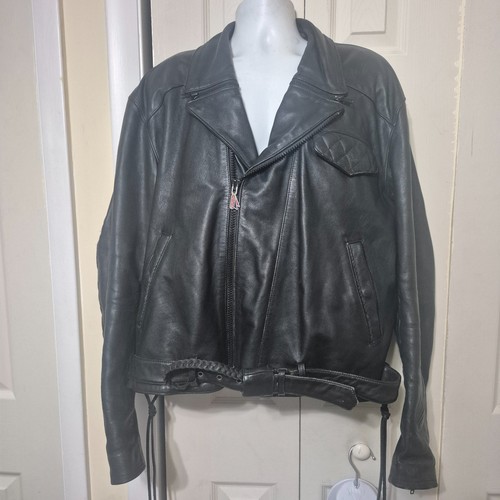 Leather motorcycle jacket mens - leather,