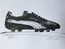 Pele Football boot - Pop Art Original signed Ink still life painting A3