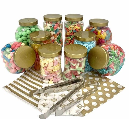 Gold mini plastic sweet - gold,