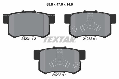 2423101 textar brake pad - brake, set