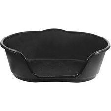 EXTRA LARGE XL PLASTIC BLACK DOG / CAT / PET BED, BASKET - HEAVY DUTY MADE IN UK