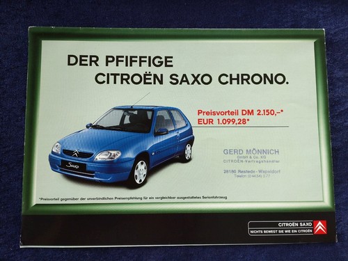 Citroen saxo chrono brochure - chrono,