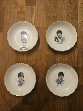 The Beatles 1964 Set of 4 Washington Pottery Candy Dishes VG+