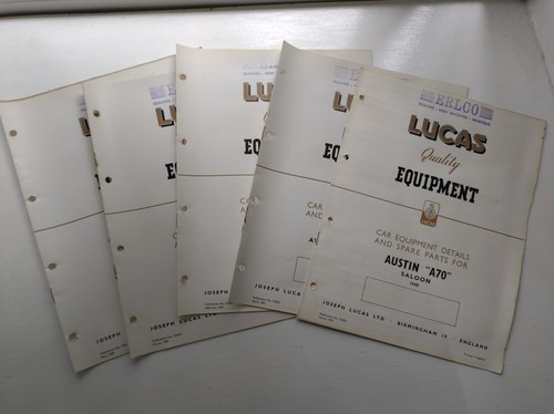 Austin lucas parts - austin, catalogues