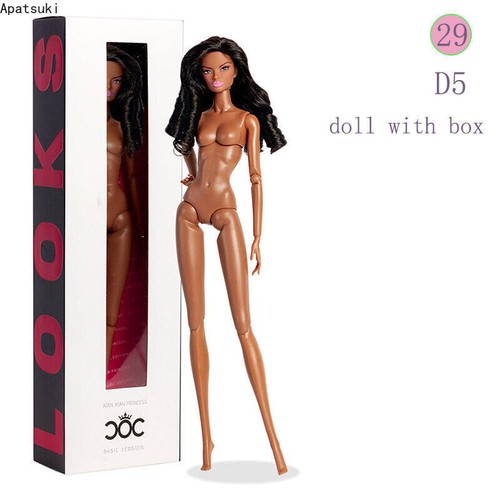 Tan skin bjd doll - tan, black