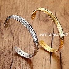 Hotsale Stainless Steel Women Men Half Cuff Bangle Bracelet Fashion Jewelry Gift
