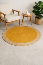 Round Rug Natural Jute Braided