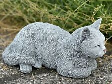 Stone figure cat Timmy cast stone frost-proof weatherproof garden figure decoration