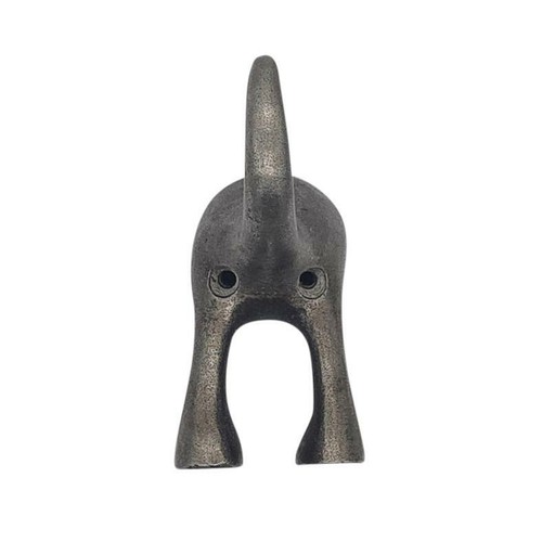 Cast iron dog tail coat - coat, hook