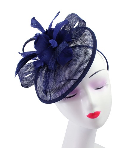 Flower feather hair hat - flower,