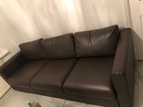 Ikea leather seat sofa - leather, 4