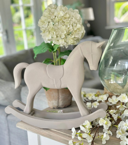 Large taupe wooden rocking - taupe,