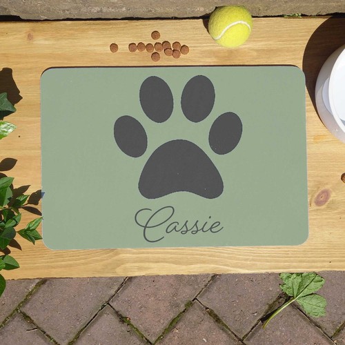 Dog bowl mat personalised pet - dog,