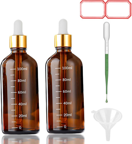 Amber glass dropper - glass, bottle