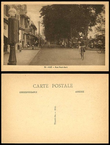 Indo china old postcard hue - old,