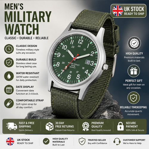 Swiss army military watch - army,