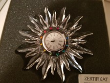 SWAROVSKI CRYSTAL 'SOLARIS TABLE CLOCK' 