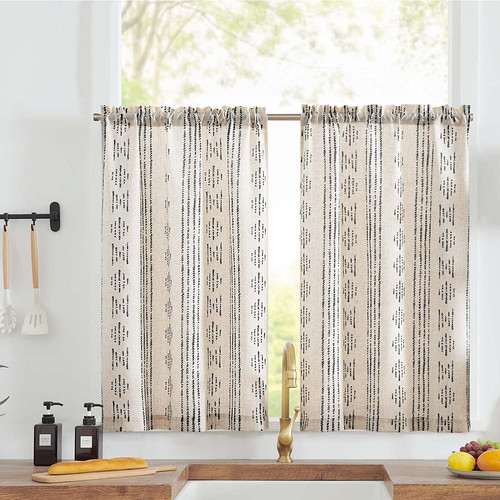 Boho linen blend kitchen cafe - boho,