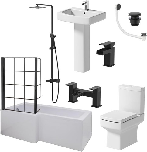 Complete bathroom suite - complete, black