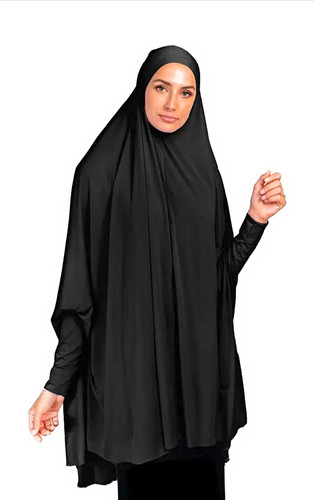 Khimar black long - long, burkha