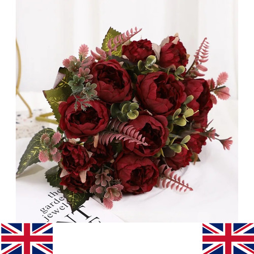 Heads silk peony artificial - heads,