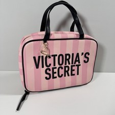 Victoria's Secret Jetsetter Travel Case - Signature Stripe Makeup Cosmetic Case