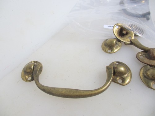 Vintage brass drawer drop - brass,