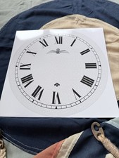 Replica 12 inch Early WW2 RAF Winged Crest Dial Print. (Clock not for Sale)