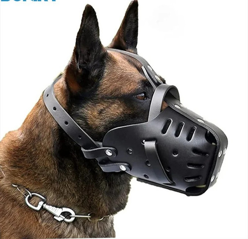 Leather dog muzzle basket - dog,