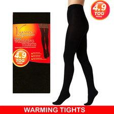 1/2/3 Pack Ladies Fleece Lined Thermal Tights Winter Warm Black Full Foot Thick