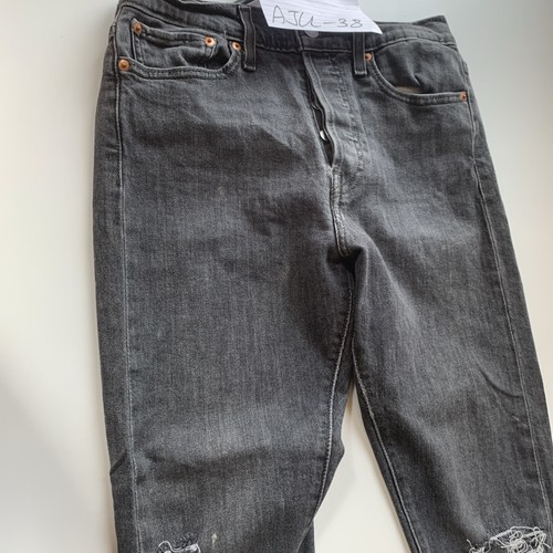 Men distressed black denim - distressed,
