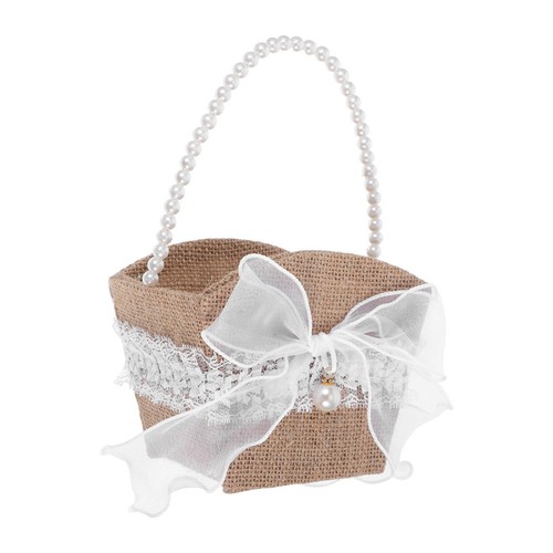Natural linen basket with - basket,
