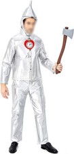 Adult Men's Silver Tin Man Costume Halloween Adult - Headgear Included New