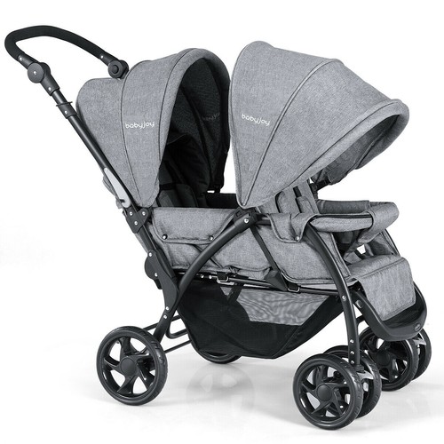 Folding double baby stroller - baby,